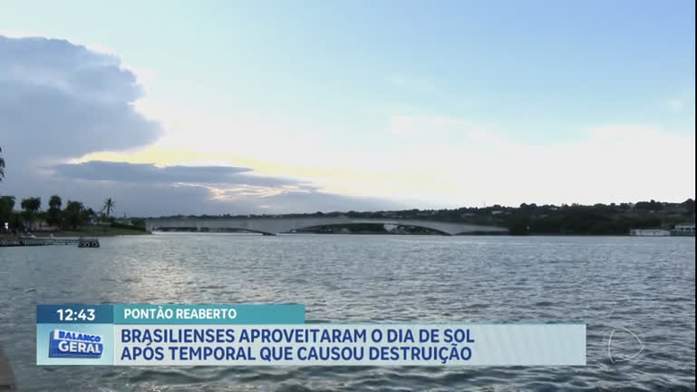 Vídeo: Brasilienses aproveitaram dia de sol no Pontão após fortes chuvas