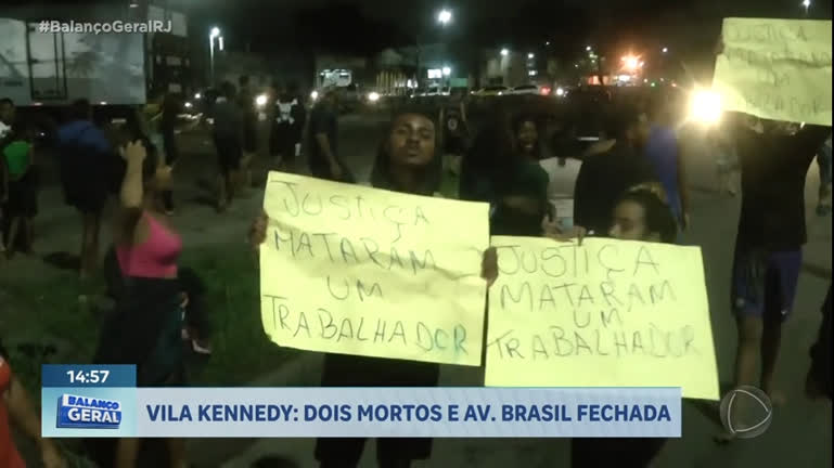 Vídeo: Moradores interditam avenida Brasil durante manifestação após morte no Rio