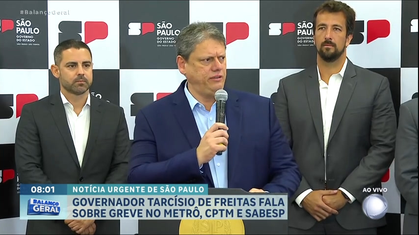 Vídeo: "Privatizações não vão parar", diz Tarcísio durante greve em SP