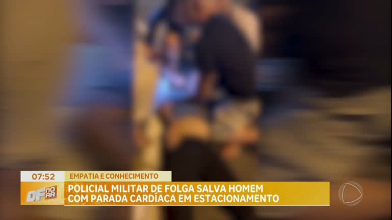 Vídeo: Vídeo: policial militar de folga salva homem com parada cardíaca em estacionamento