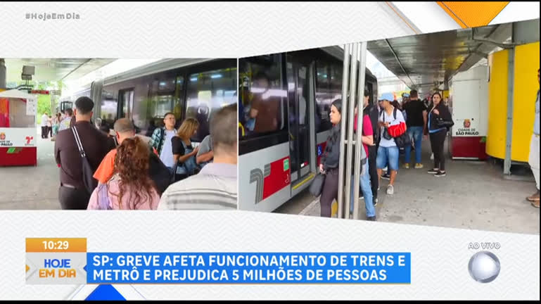 Vídeo: Passageiros buscam alternativas para greve dos metroviários nesta terça (28) em SP