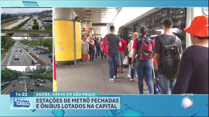 Vídeo: Ônibus ficam lotados em SP por conta da greve do Metrô e CPTM