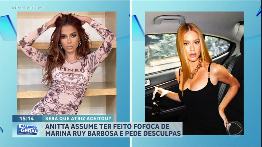 Vídeo: Anitta pede desculpas por ter vazado boatos sobre Marina Ruy Barbosa