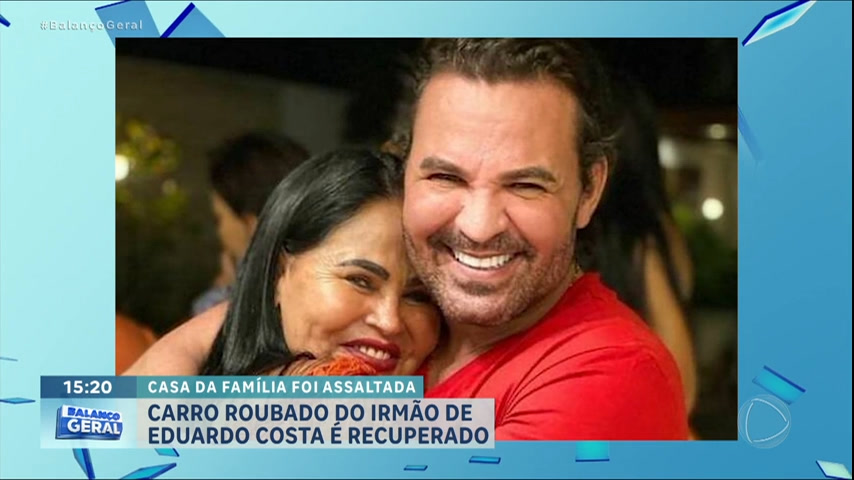Vídeo: Polícia recupera carro roubado da casa da mãe de Eduardo Costa