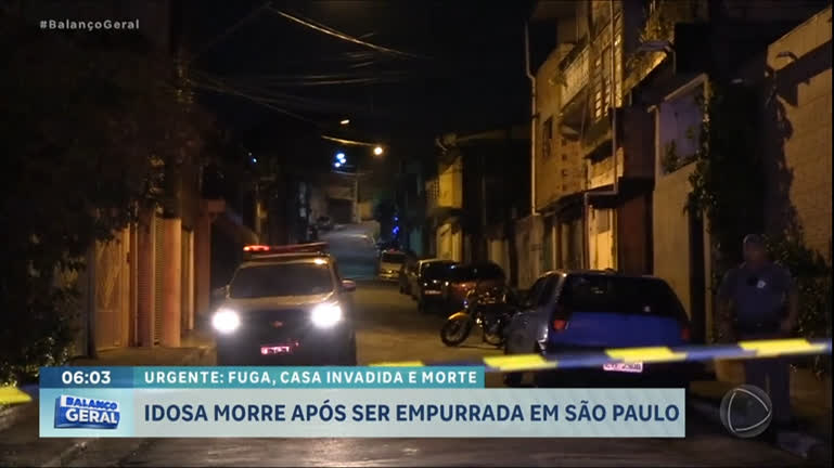 Vídeo: Idosa morre em SP após ter casa invadida por bandidos em fuga