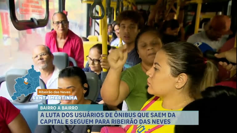 Vídeo: Bairro a Bairro: passageiros reclamam de ônibus lotados entre o centro de BH e Ribeirão das Neves