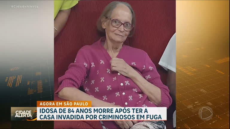 Vídeo: Idosa de 84 anos morre após ter a casa invadida por criminosos em fuga