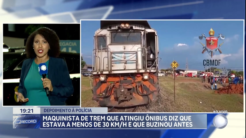 Vídeo: Maquinista de trem que atingiu ônibus diz que buzinou antes do acidente