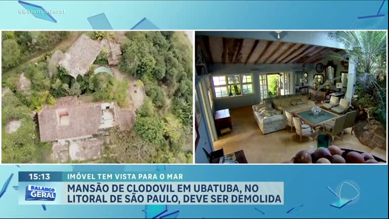 Vídeo: Mansão de Clodovil em Ubatuba, litoral paulista, deve ser demolida