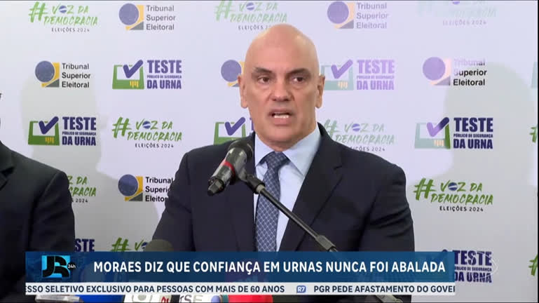Vídeo: Alexandre de Moraes afirma que confiança dos brasileiros nas urnas eletrônicas nunca foi abalada