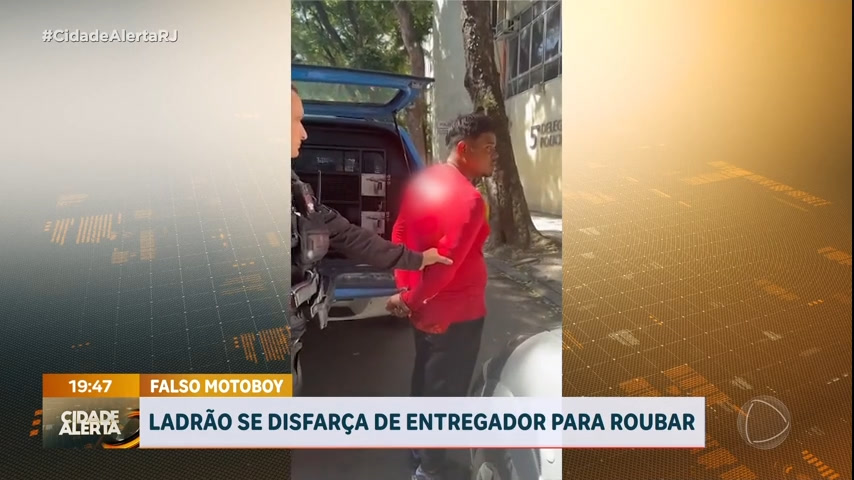 Vídeo: Falso entregador de aplicativo acusado de vários roubos na zona sul do Rio é preso pela PM