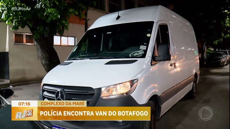 Vídeo: Policia encontra van do Botafogo que tinha sido furtada no Rio