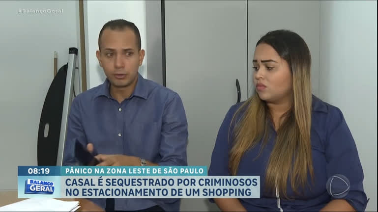 Vídeo: Casal é sequestrado no estacionamento de shopping e passa horas de terror em SP