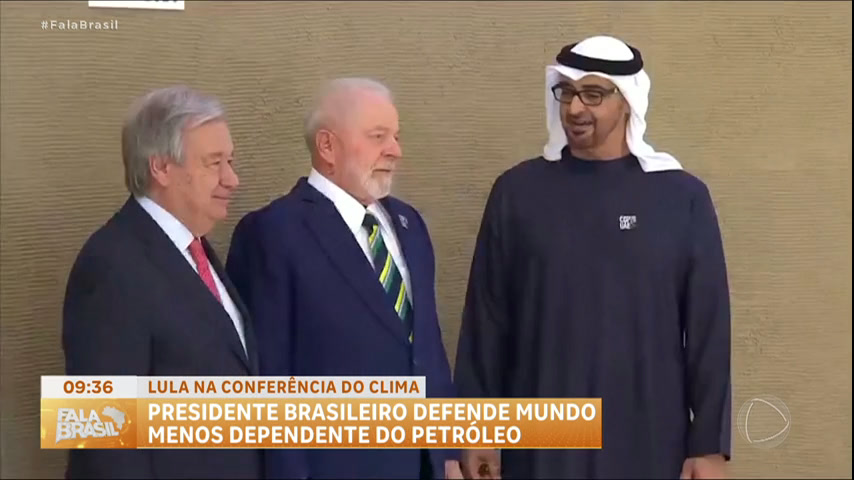 Vídeo: Lula participa da COP28, evento voltado às preocupações com o aquecimento global