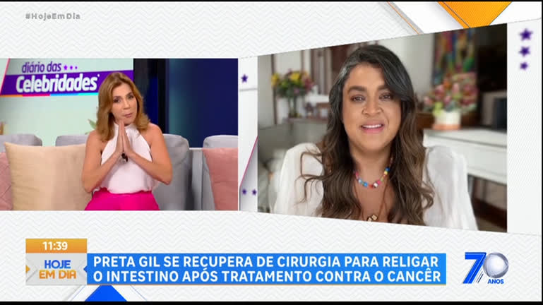 Vídeo: Preta Gil se recupera bem de cirurgia para tratamento de câncer no intestino