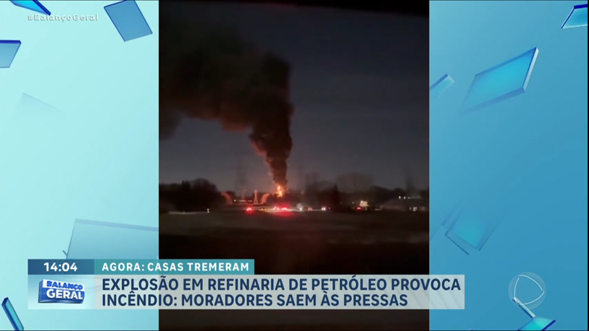 Vídeo: Explosão em refinaria provoca incêndio nos EUA