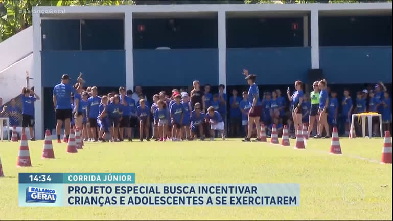 Vídeo: Evento no interior paulista incentiva crianças a se exercitarem