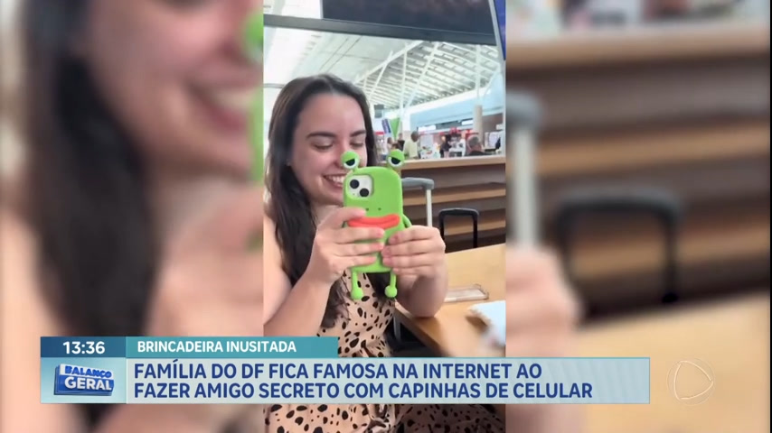 Vídeo: Família do DF fica famosa na internet ao fazer amigo secreto com capinhas de celular