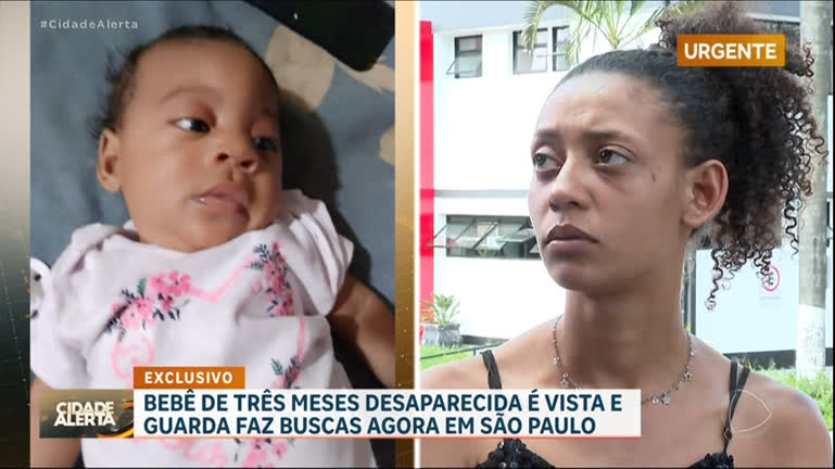 Vídeo: GCM faz buscas por bebê de três meses desaparecida em SP; mãe acusa filha de vizinha