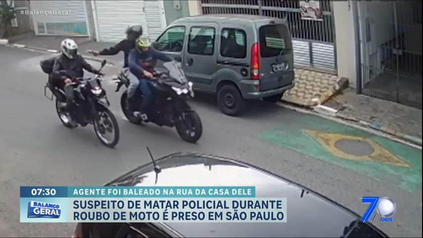 Vídeo: Suspeito de matar policial durante roubo de moto é preso em SP