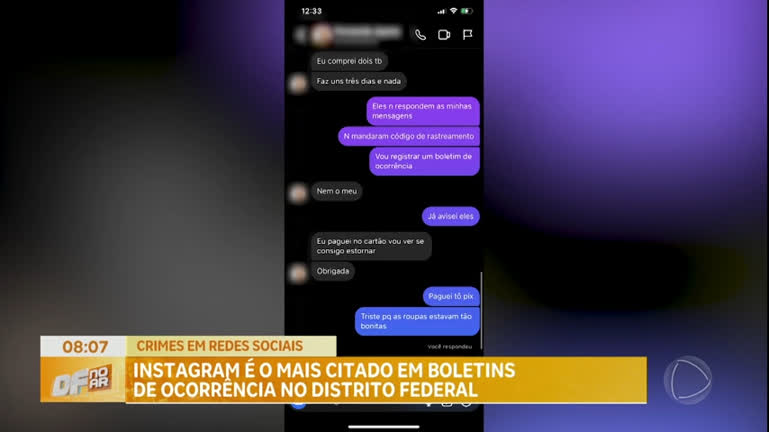Instagram é o mais citado em boletins de ocorrência no Distrito Federal ...