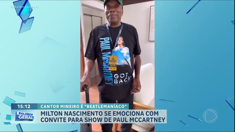 Vídeo: Milton Nascimento vai ao show de Paul McCartney em Minas Gerais e se emociona