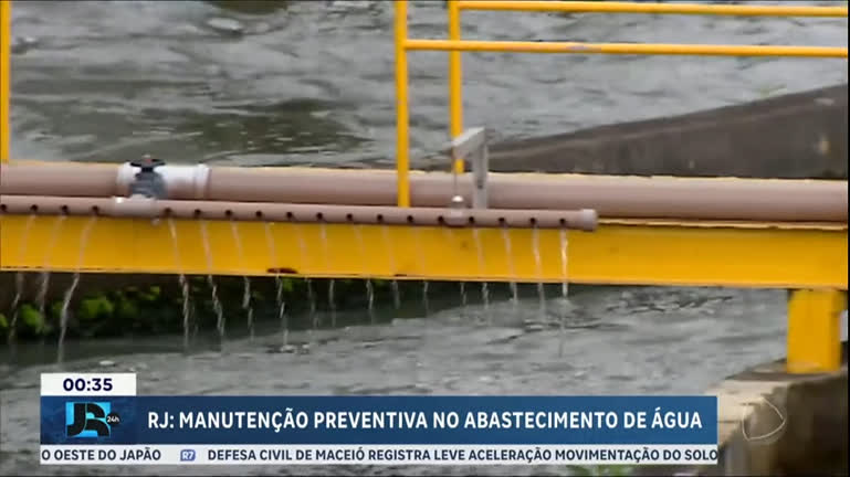 Vídeo: Manutenção preventiva vai interromper fornecimento de água no Rio de Janeiro