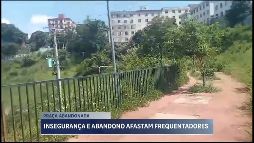 Vídeo: Moradores temem passar por praça abandonada entre os bairro Floresta e Colégio Batista, em BH
