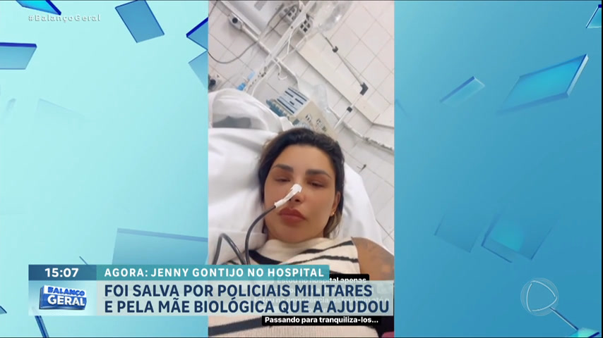 Vídeo: Jenny Gontijo se pendura em prédio e é salva por policiais e pela mãe biológica