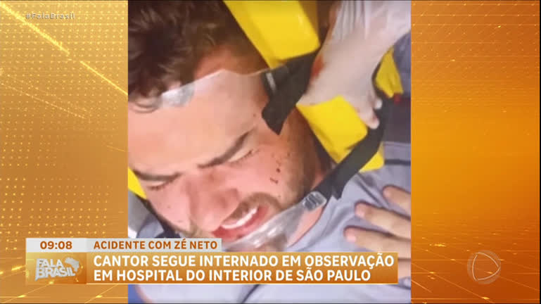 Vídeo: Cantor Zé Neto segue internado em observação após acidente de carro