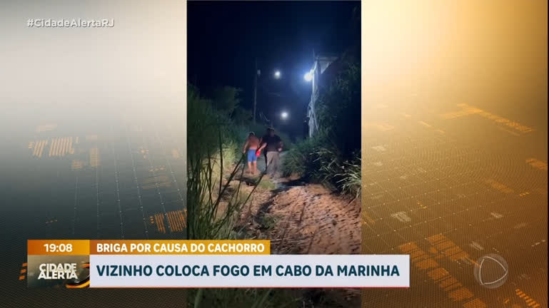 Vídeo: Homem que ateou fogo em vizinho por causa de cachorro é preso em flagrante no Rio