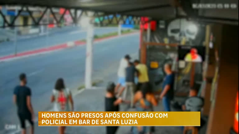 Vídeo: Policial fica ferido e tem arma roubada após briga de bar em Santa Luzia (MG)