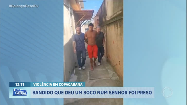 Vídeo: Polícia prende homem que deu soco em idoso em Copacabana