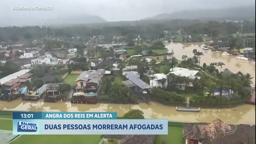 Vídeo: Casal de idosos morre afogado durante enchente em Angra dos Reis, no Rio