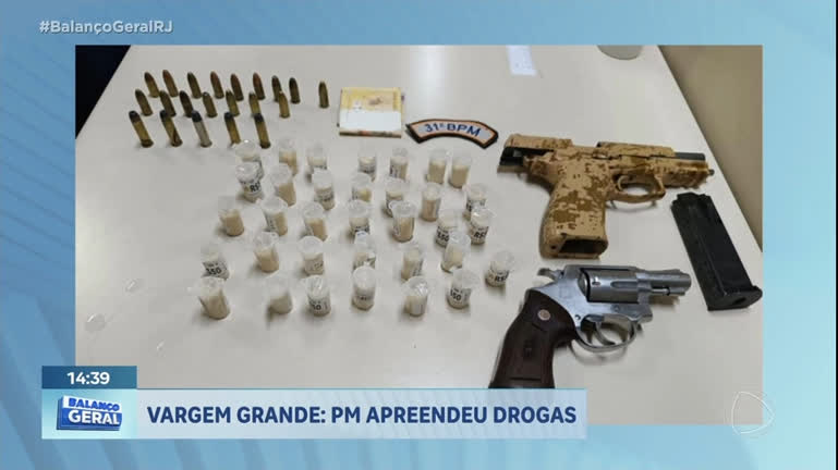 Vídeo: Polícia Militar apreende grande quantidade de drogas em comunidade da zona oeste do Rio