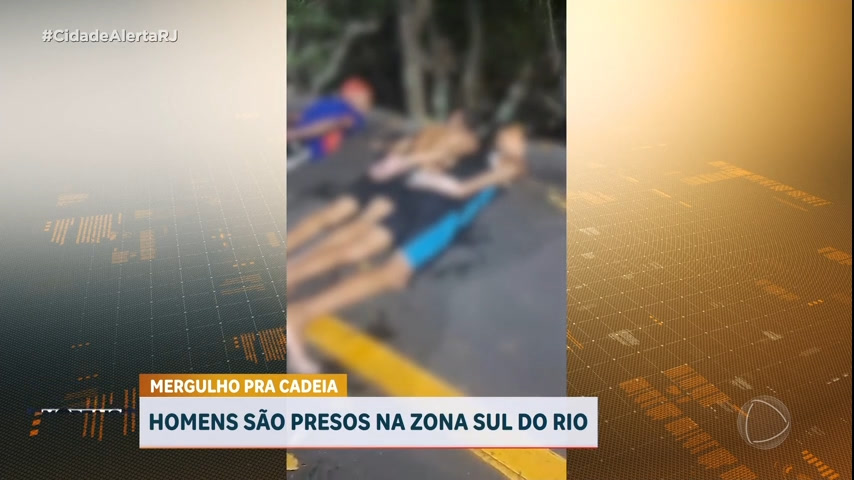 Vídeo: Suspeitos são presos após mergulharem na lagoa Rodrigo de Freitas para fugir da polícia no Rio