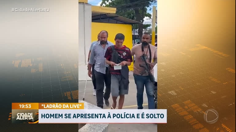 Vídeo: Ladrão da 'live' é solto pela polícia após se entregar no Rio