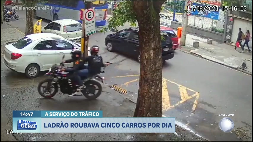 Vídeo: Imagens exclusivas mostram criminoso que roubava cinco carros por dia no Rio