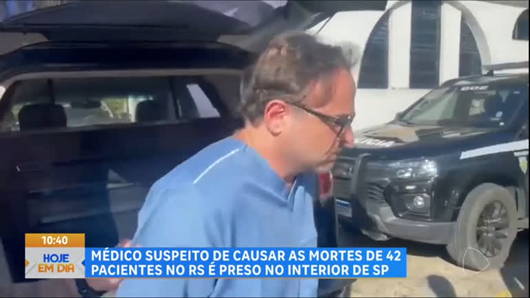 Vídeo: Médico do RS acusado de causar a morte de 42 pessoas é preso no interior de SP