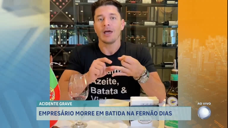 Vídeo: Dono de restaurante português tradicional de BH morre em acidente na Rodovia Fernão Dias