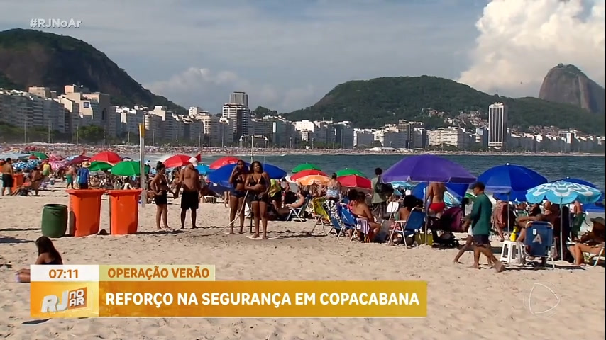 Vídeo: Copacabana tem policiamento reforçado durante Operação Verão