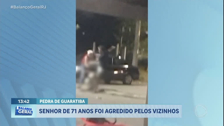 Vídeo: Idoso é agredido por vizinhos após discussão em Pedra de Guaratiba, zona oeste do Rio