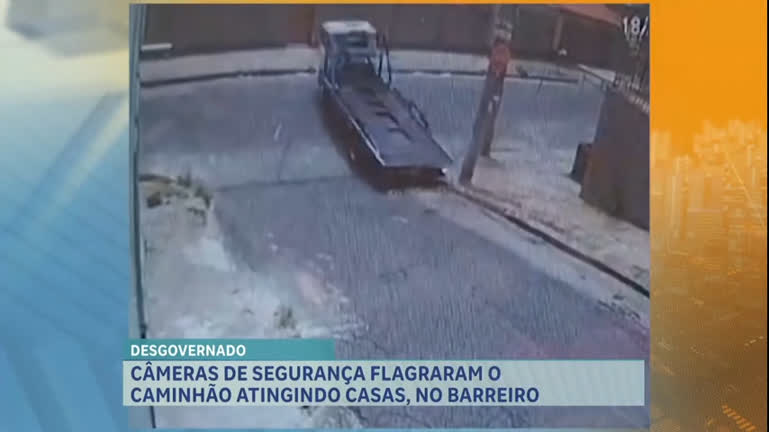 Vídeo: Imagens mostram momento em que caminhão desgovernado atinge casas em BH