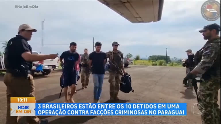 Vídeo: Operação contra facções criminosas no Paraguai prende três brasileiro