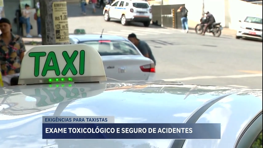Vídeo: Taxistas de BH terão que fazer exame toxicológico e seguro para acidentes