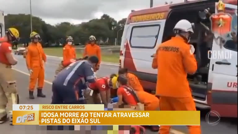 Vídeo: Idosa morre atropelada ao tentar atravessar pista no Eixão Sul