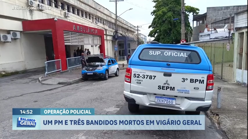 Vídeo: PM e três bandidos morrem durante operação em Vigário Geral, zona norte do Rio