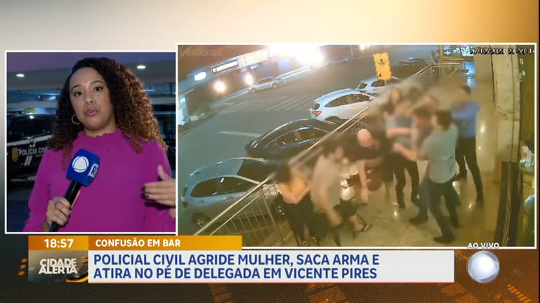 Vídeo: Policial civil agride mulher, saca arma e atira no pé de delegada em Vicente Pires (DF)