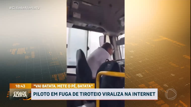 Vídeo: 'Vai batata': Motorista de ônibus foge de tiroteio e viraliza na internet