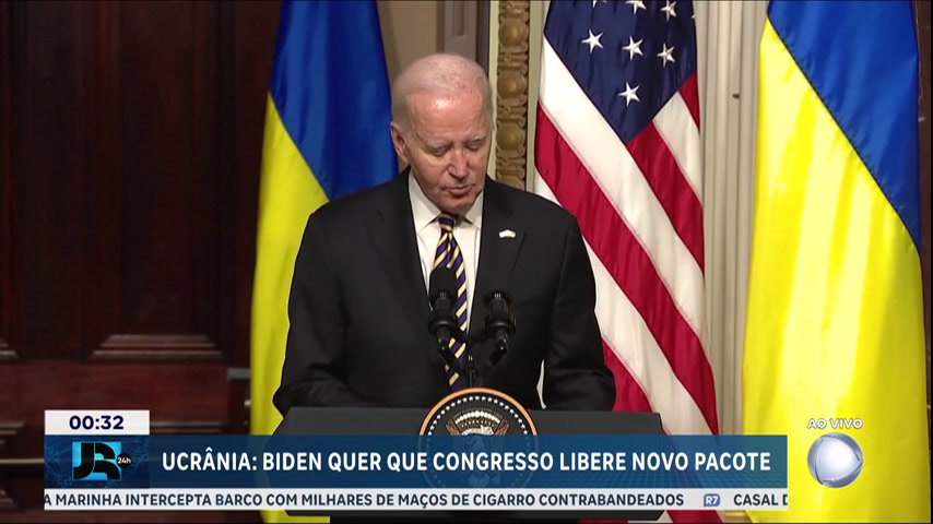 Vídeo: Joe Biden pede que Congresso libere mais recursos para ajudar Ucrânia